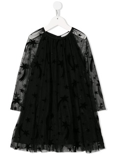 Stella McCartney Kids платье-трапеция с нашивками