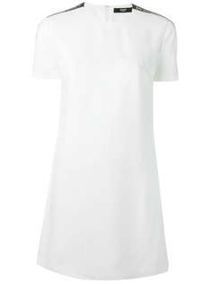 Versus платье с контрастными полосками с логотипом