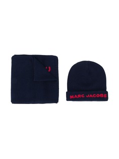 The Marc Jacobs Kids комплект из шапки и шарфа с логотипом