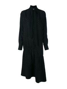 Tibi платье в горох с завязкой на воротнике