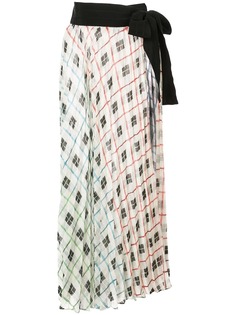 Silvia Tcherassi плиссированная юбка с геометричным принтом