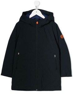 Save The Duck Kids пальто с контрастным логотипом