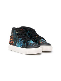 Kenzo Kids высокие кроссовки с принтом