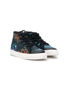 Kenzo Kids высокие кроссовки с принтом