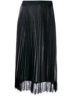 TWINSET плиссированная юбка с кружевом