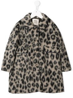 Douuod Kids пальто с леопардовым принтом