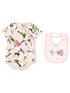 Dolce & Gabbana Kids комплект из боди и нагрудника с принтом