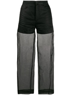 Toteme прозрачные укороченные брюки