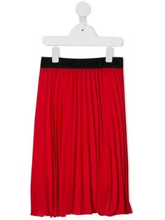 Msgm Kids юбка со складками и логотипом