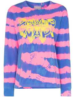 Ashley Williams power nap print tie-dye t-shirt
