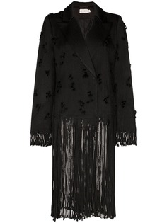 Xu Zhi embroidered fringe-trimmed blazer