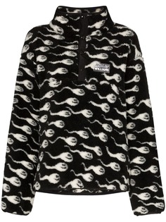 Ashley Williams sperm-print fleece sweatshirt