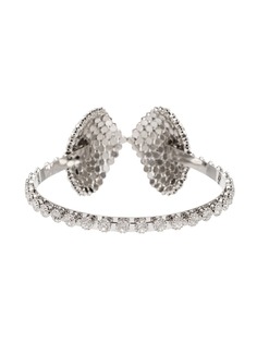 Alessandra Rich silver tone crystal-embellished headband