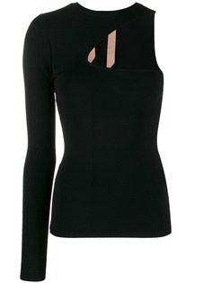 Nº21 трикотажный топ с одним рукавом