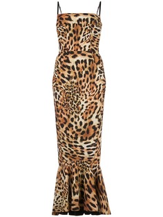 Greta Constantine платье миди с леопардовым принтом