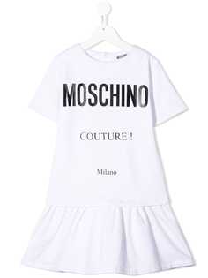 Moschino Kids платье-футболка с логотипом