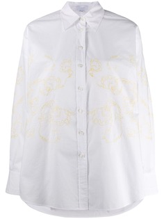 Escada Sport рубашка оверсайз с вышивкой