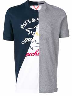 Paul & Shark футболка дизайна колор-блок с логотипом