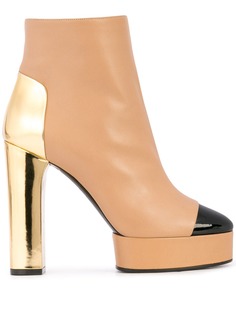 Casadei metallic heel boots