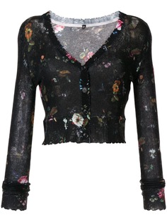 R13 укороченный кашемировый кардиган