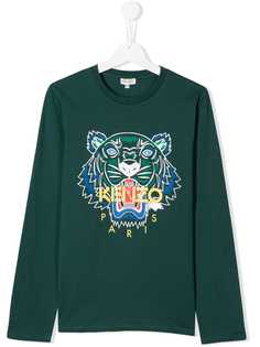 Kenzo Kids толстовка с вышивкой Tiger