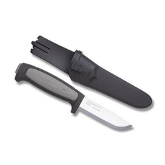Нож Mora Robust (12249) стальной разделочный лезв.91мм прямая заточка серый/черный
