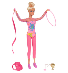 Игровой набор Defa Кукла с аксессуарами. Блондинка в розовом 28 см