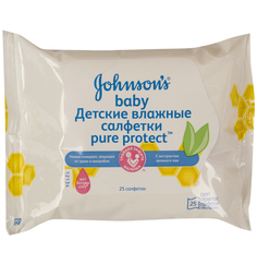 Салфетки Johnsons Baby антибактериальные, 25 шт