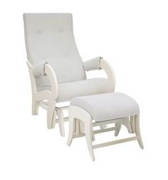 Комплект из 2-х частей Milli (кресло для кормления+пуф) Ice, цвет: дуб шампань/ткань verona light grey