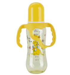 Бутылочка Бусинка Цветная пластик, 250 мл, цвет: желтый Businka