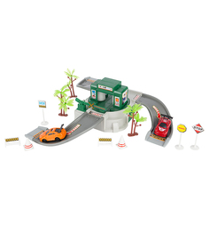 Игровой набор S+S Toys Парковка и автомойка красная и оранжевая