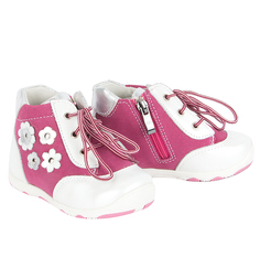 Ботинки Скороход, цвет: белый/розовый