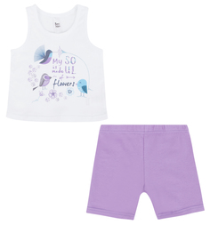 Комплект майка/бриджи Bossa Nova Райский сад, цвет: белый