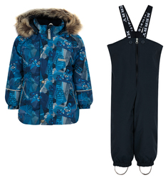 Комплект куртка/полукомбинезон Kerry, цвет: синий/мультиколор