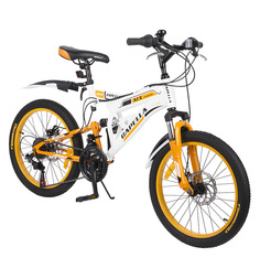 Двухколесный велосипед Capella G20S650, цвет: белый/оранжевый