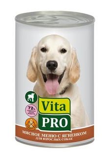 Влажный корм Vita Pro для взрослых собак, ягненок, 400г