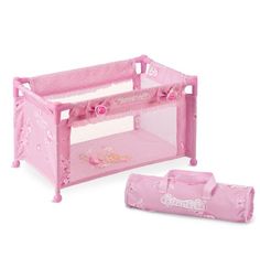Манеж-кроватка для кукол DeCuevas Мария розовая 50 см