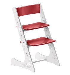 Стул Конёк-Горбунёк регулируемый, цвет:белый/красный