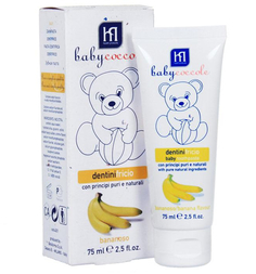 Зубная паста Babycoccole со вкусом банана, от 12 месяцев, 75 мл Babycoccole.