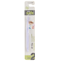 Зубная щетка CJ Lion Kids Safe с серебряным покрытием №2, от 4 лет, цвет: фиолетовый