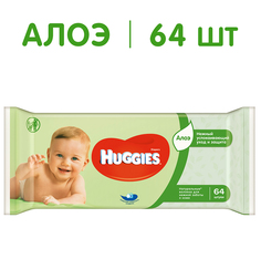 Влажные салфетки Huggies Ultra Comfort Aloe Ultra Comfort, 64 шт