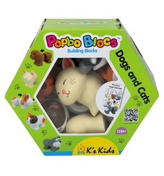 Мягкий конструктор Ks Kids Popbo Blocks Котики и щенята