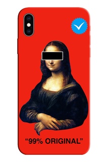 Красный чехол с рисунком для iPhone Mishraboo