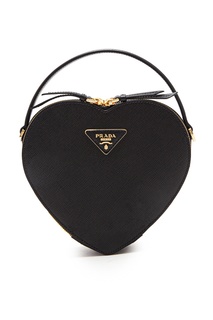 Черная сумка Odetta в форме сердца Prada