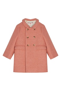 Розовое пальто на девочку Bonpoint