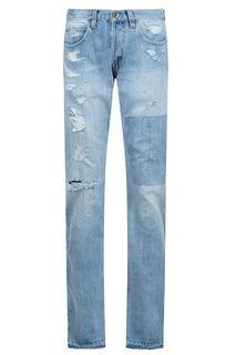 Голубые джинсы с декором Eleventy