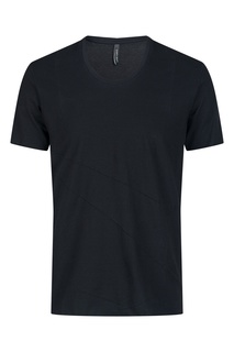 Черная футболка с декоративной строчкой Giorgio Brato