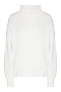 Белый свитер с объемными рукавами Laroom
