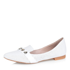 Лоферы Белые лоферы из перфорированной кожи Dakkem