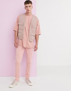 Пастельно-розовые джинсы скинни ASOS DESIGN - Розовый